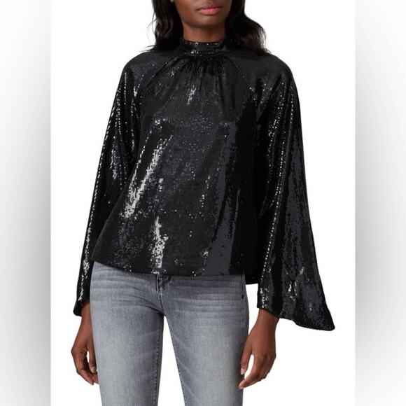 RTA Sequin Keyhole Top Black Small* - Picture 2 of 7